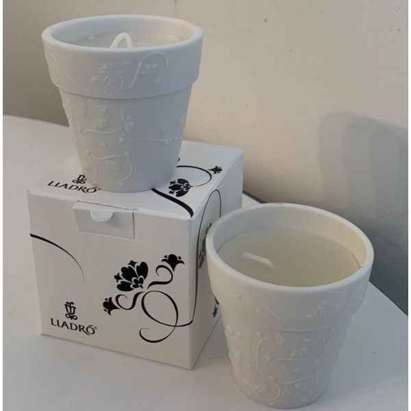 LLADRO Porcelain Potted Decorative Candles (2 Count)