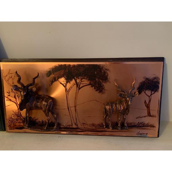 Copper Craft Art by Gastone w/ Indigenous Print