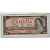 Image 1 : 1954 Bank of Canada 2 Dollar Modified Note SN O/G 0289508 Lawson-Bouey