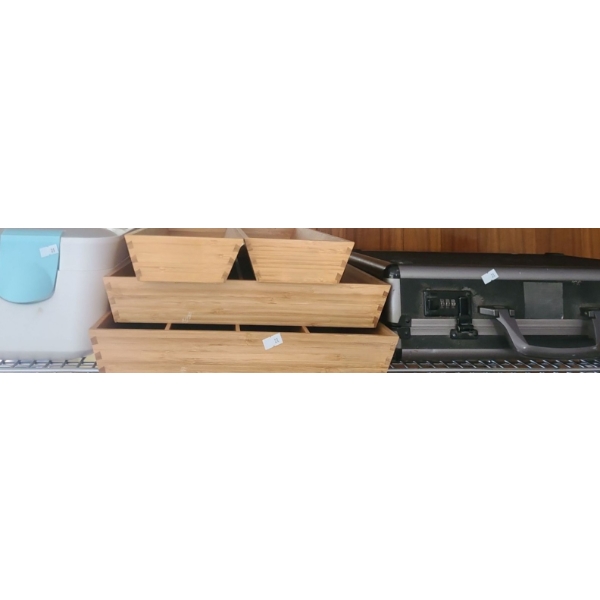 Tote w/ Cake Decorating Tools 16 W, 8 D, 6 T , Bamboo Trays/ Drawer Organizers, Briefcase (Unlocked)
