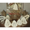 Image 4 : Festive All White Seasonal Swag - Lace Bells White Saint Nick & More