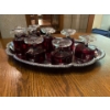Image 2 : Vintage Ruby Red Cordial Stemware Collection By Luminarc w/ Silver Serving Tray