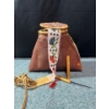 Image 1 : Birch Bark Bag (11x9"tall) w/Indigenous Bead Work & Wooden Handle Paring Knife 