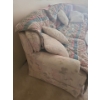 Image 2 : 3 Seater Couch w/ Floral Upholstery 87 W, 31 D, 28 T, Includes Duvet as Shown