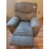 Image 1 : Gray Fabric Recliner Chair with Adjustable Footrest