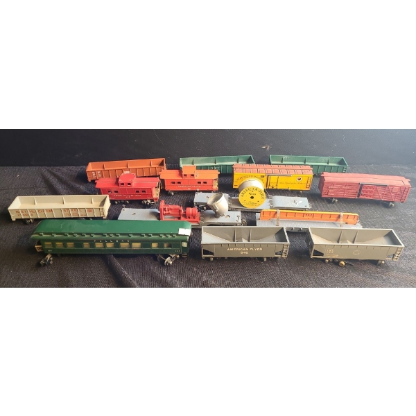 Model Trains: Caboose, Pullman Passenger, Coal, Flat w/ Spool & w/ Workbed, Gondola and More!