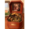 Image 3 : Nativity Music Box Adolpho Simeone "Silent Night B0718' w/ Watercolor Church Art 10x12 