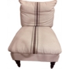Image 1 : Armless Upholstered Side Chair with Stripe Accent