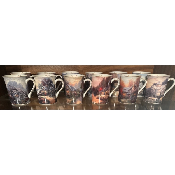 Thomas Kinkade's "Joys Of The Season" Porcelain Mug Collection