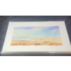 Image 2 : Tranquil Artist Signed Original Landscape Watercolor, Framed. - 21.5'W x 10.5"H Before Frame