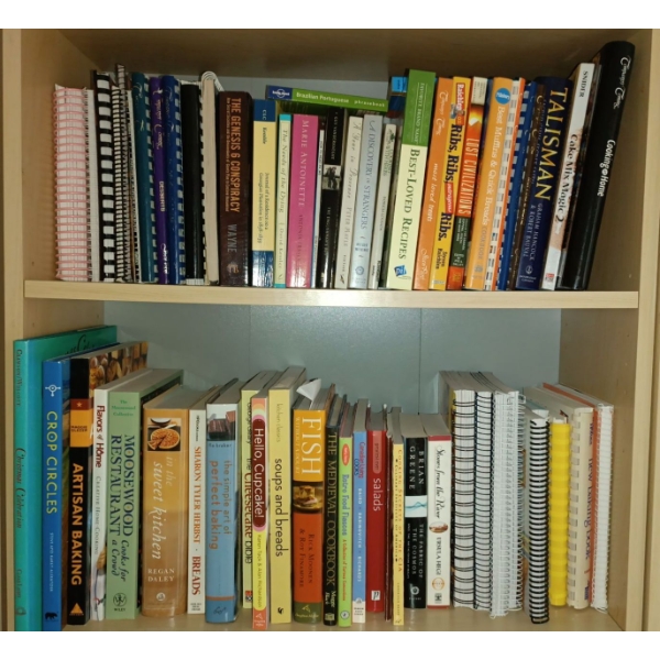 Two Shelves Of Assorted Books