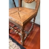 Image 6 : Pair of Victorian Hand Carved Oak Barley Twist Chair w/ Wooden Table, Metal Claws (24W, 24D, 29T)