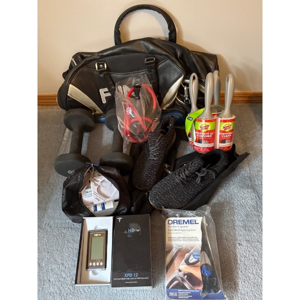 Shoes (39), Weights, Jump Rope, Engraver Dremel, Pain Relief XPD 12, Dr Ho. and More! 