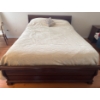 Image 6 : Beautiful Rosewood Queen Sleigh Bed w/ Sealy Posterpedic Mattress