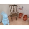 Image 2 : Decor Collection Featuring Brass Rocking Chair,  Mini Vases, Grandma on Bench, Music Box of Boy 