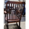 Image 4 : Solid Mahogany Rocking Chair with Spindle Backrest