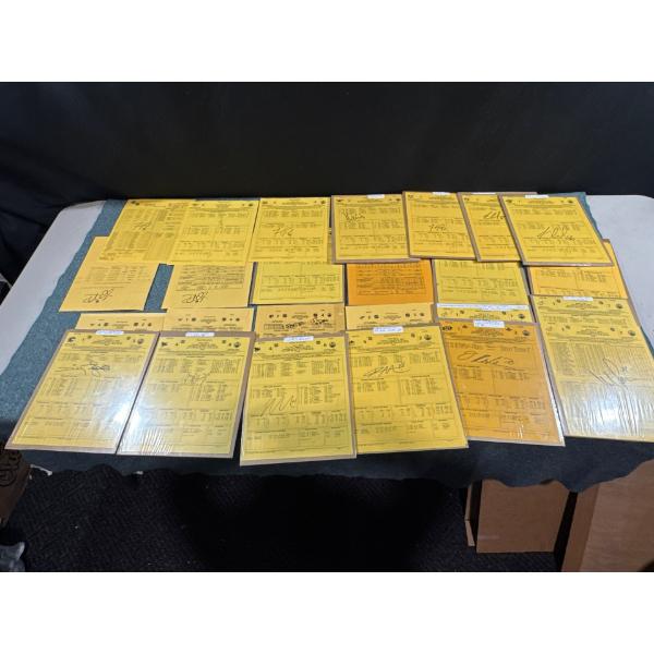 Signed Edmonton Oilers Scoresheets