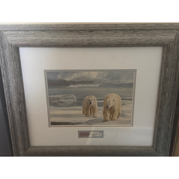 "Masters of the Arctic" 16.5 X 14 Framed Under Glass