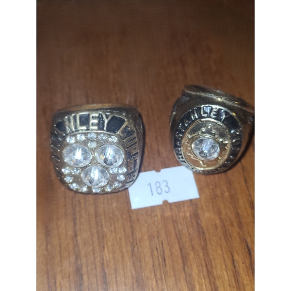 Stanley Cup 87 and Stanley Cup Champions Reproduction Rings