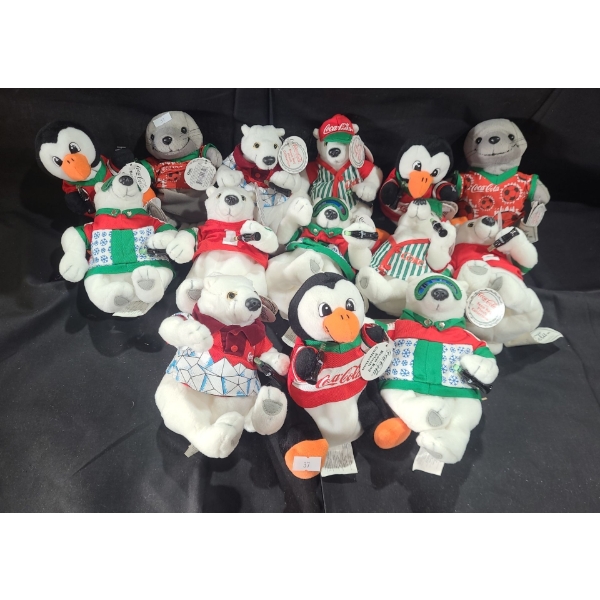 Coca-Cola Bean Bag Plush Collection, All Approximately 6 T 