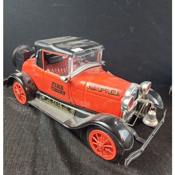 Fire Department Replica Car- Beam Kentucky Straight Bourbon Whiskey Collector Bottle- 7 W, 15 D, 7 T