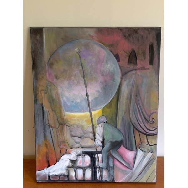 Lauri Ansell Moon Dream Canvas Board  16 x 20