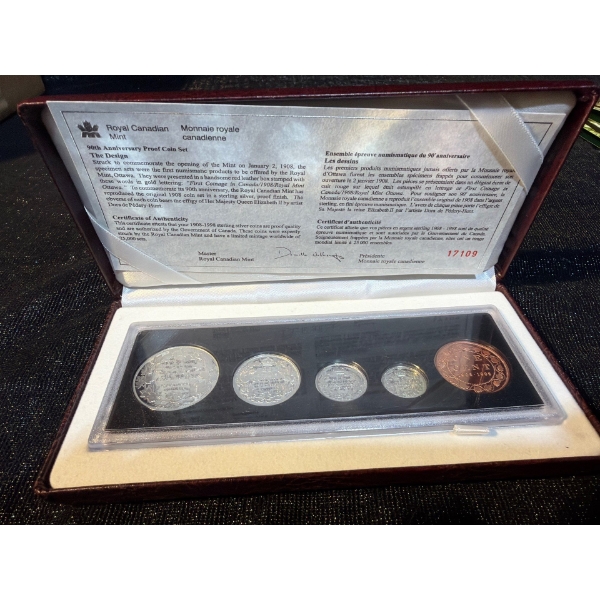 1998 Canada Commemorative Coin Set 92.5% Silver 0.79 Troy Ounces