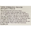Image 3 :  1998 Canada 50 Cent First Ski Racing and Ski Jumping Sterling Silver Coin 92.5% Silver 9.3 Grams