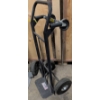 Image 4 : Black Steel Convertible Hand Truck with Pneumatic Tires & 4 WheelsÂ 