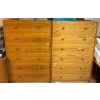 Image 2 : Pair Of Pine 6 Drawer Dressers 41x18x40