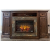 Image 4 : Walnut Electric Fireplace TV Stand 72x18x40