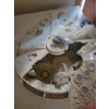 Image 2 : Original Kenner Star Wars Mini Action Figure Collectors Case w/Vintage Millenium Falcon Model 19L