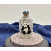 Image 1 : Panda Glass Snuff Bottle with Spoon 3H 