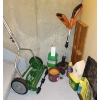 Image 1 : Collection of Outdoor & Yard Items  Weed Whacker, Push Mower & More