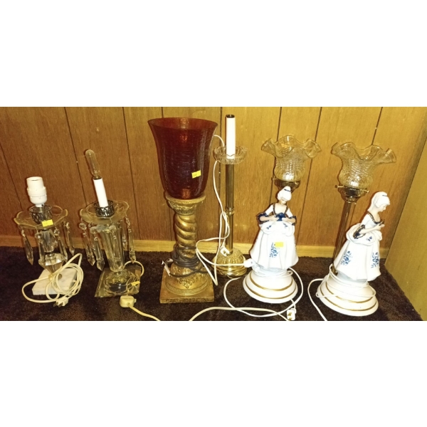 Set of Various Electrical Lamps 