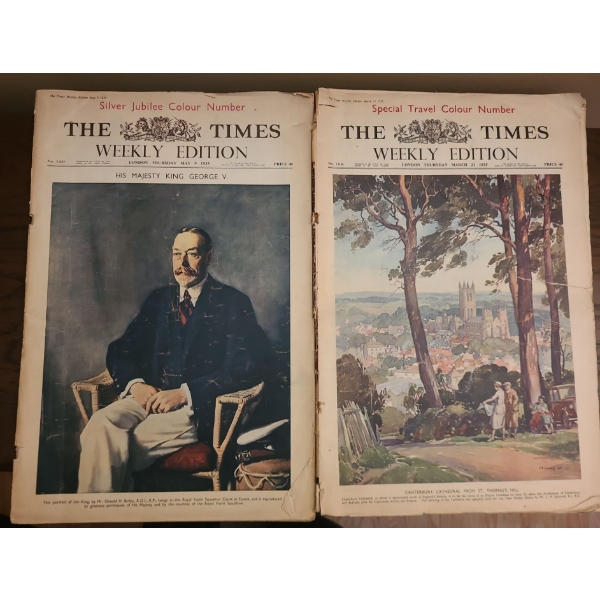 The Times- May 9, 1935 His Majesty King George V and Mar 21, 1935 Special Travel Colour Number