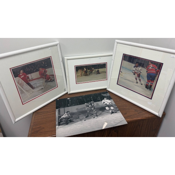 Framed Prints and Photograph Featuring New York Rangers and Detroit Red Wings Players
