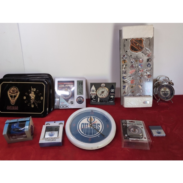 Various Oilers Clocks