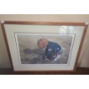 Image 1 : Numbered Print 124/200 "Happiness Is"- Artist Febbo, 23 X 17 Framed Under Glass 