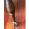 Image 7 : Pair of Victorian Hand Carved Oak Barley Twist Chair w/ Wooden Table, Metal Claws (24W, 24D, 29T)