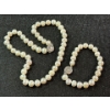 Image 1 : Large Fresh Water Pearl Necklace 18L Bracelet 8L 