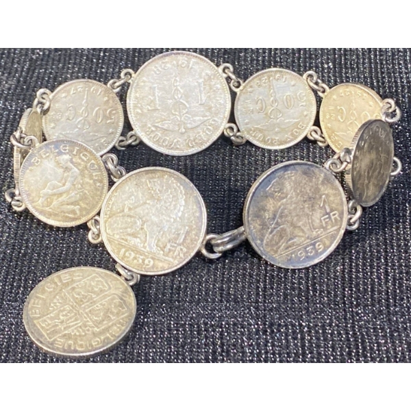 Silver Coin Bracelet