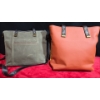 Image 2 : 2 Leather Purses, Green with Grey Accents and Yellow with Red Accents 