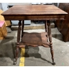 Image 2 : Antique Side Table on Castors 24Dx24Wx28H