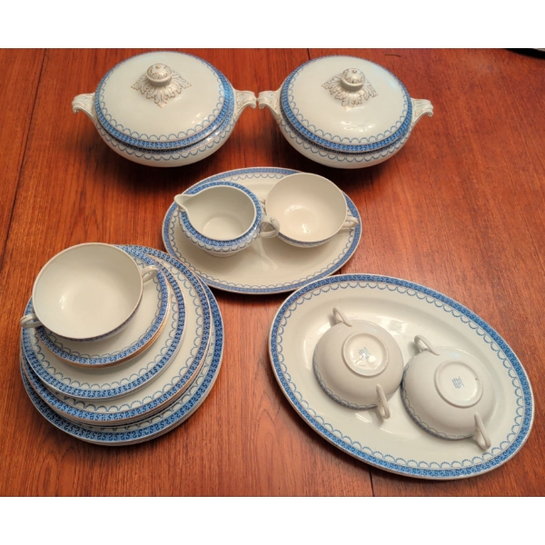 Antique Ridgways Venetian Pattern China Dish Set - 2 Soup Taurines Platters Plates & More