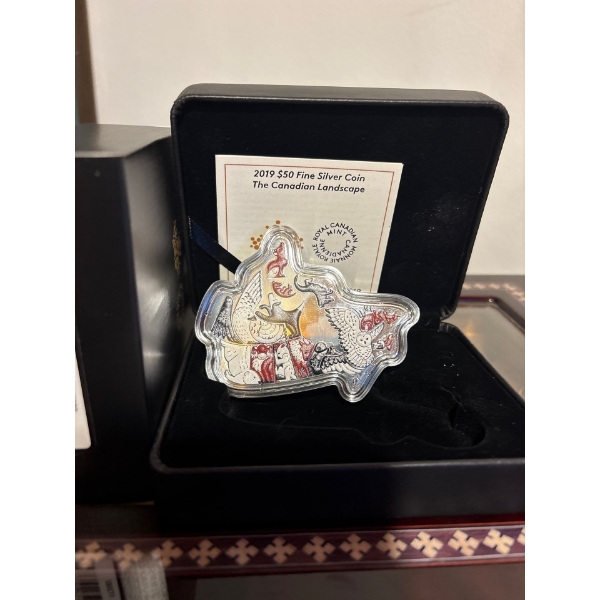 2019 $50 The Canadian Landscape - Pure Silver Coin 3.215 Troy Ounces