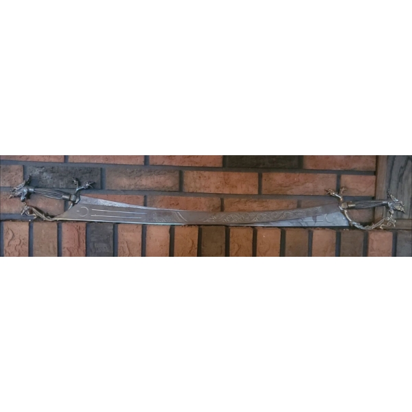 Decorative Brass Swords (Set of 2) - 36L Each 