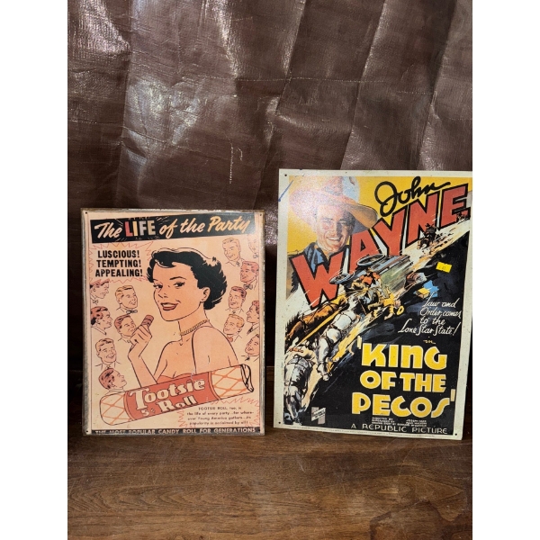 Vintage Advertisements - Tootsie Roll  & King Of The Pecos 15T 