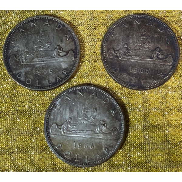 1966 Canadian Silver Dollars