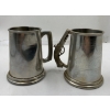 Image 1 : Set of 2 Pewter Mugs (One Mug is Dented) 